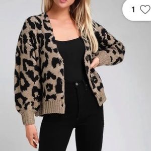Obey Bushwick Leopard Cardigan